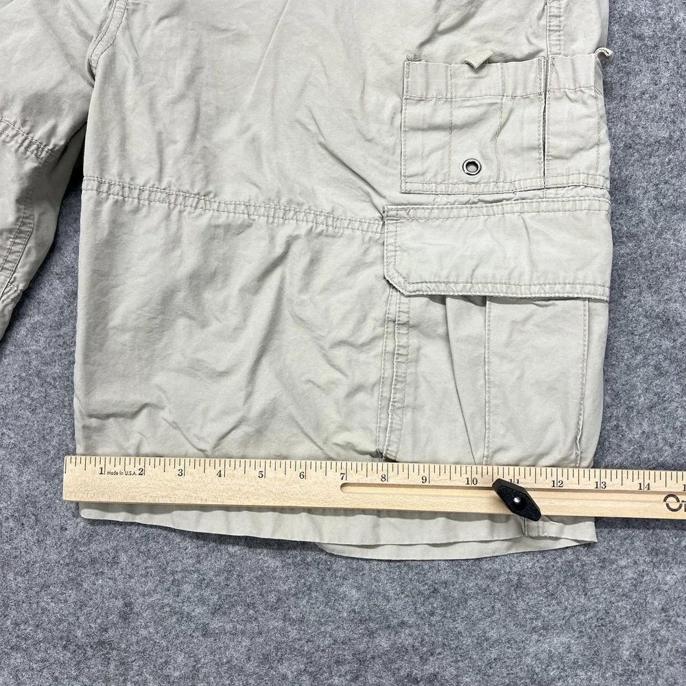 American Eagle Outfitters Mens Cargo Shorts 36 Beige Canvas Utility Y2K 01977
